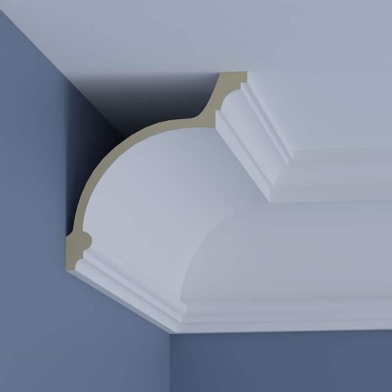 11"H x 10 5/8"P x 15 3/8"F x 96"L Aria Crown Moulding - 1-Pack