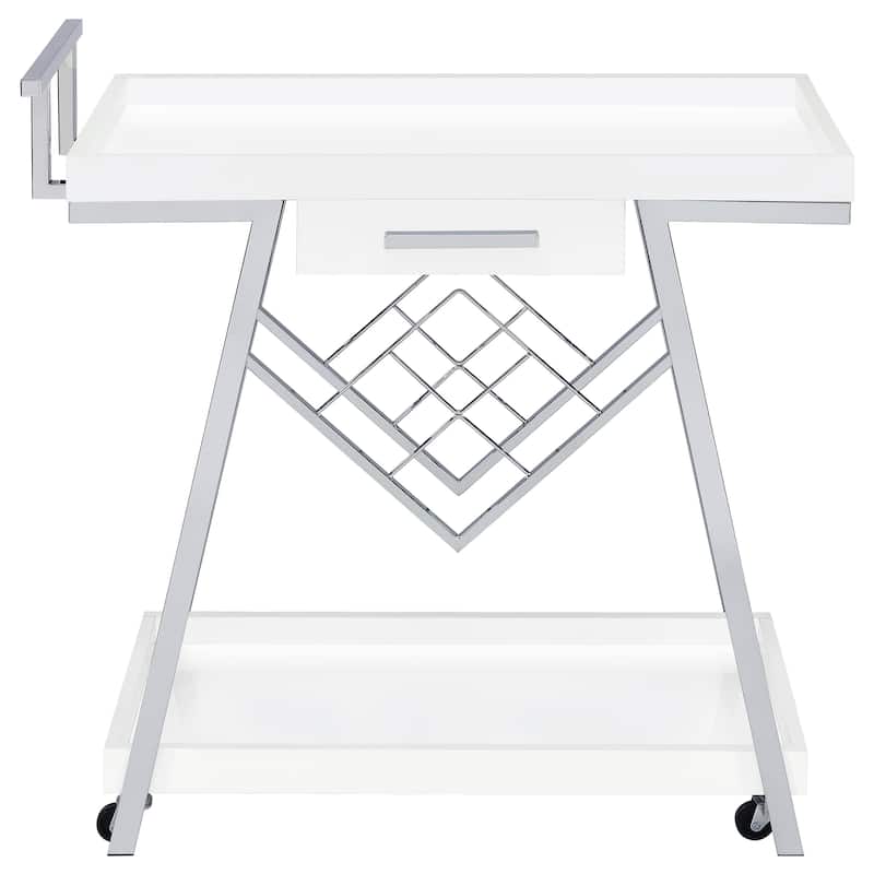 Kinney 1-drawer Engineered Wood Bar Cart