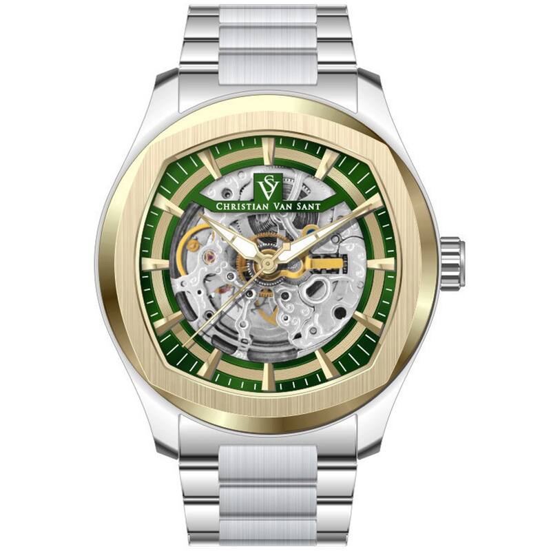 Christian Van Sant Men's Romeo Green Dial Watch - CV9508 - One Size