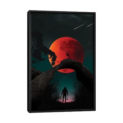 iCanvas "Blood Moon" by Oguzhan Tashan Framed
