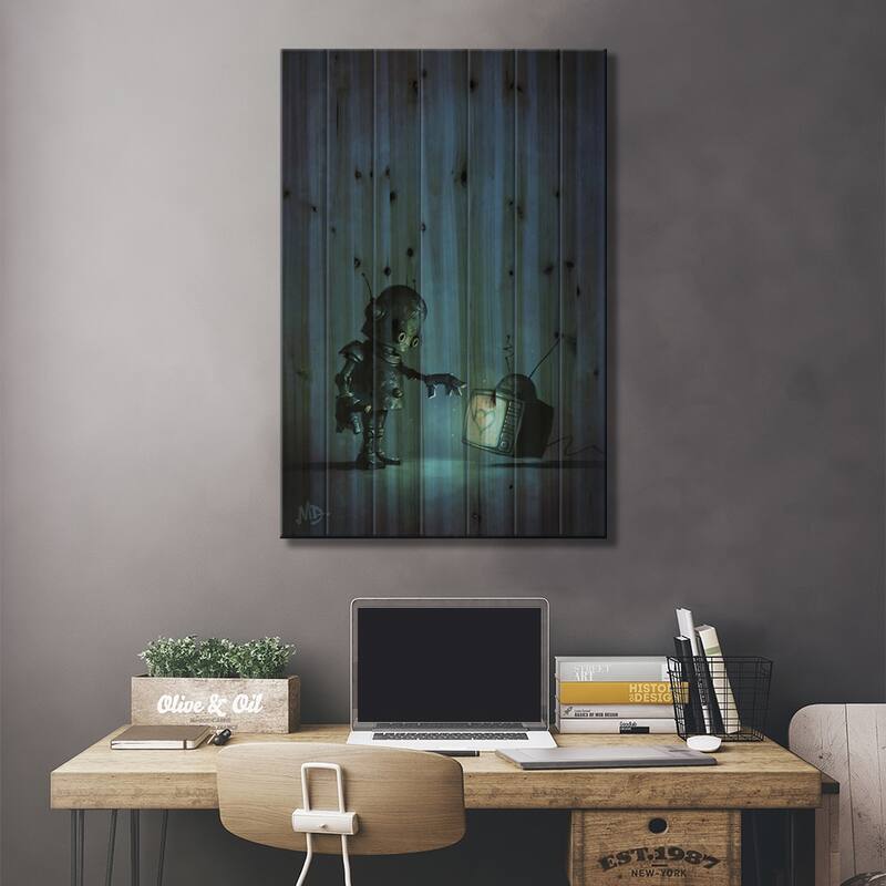 Contact Print On Wood by Matt Dixon - Multi-Color