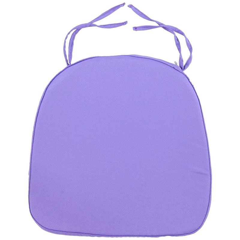 Memory Foam 15" U-Shaped Indoor Outdoor Dining Chair Pad Cushion for Kitchen Patio Garden (Set of 1, 2, 4 or 8) - Set of 8 - Purple