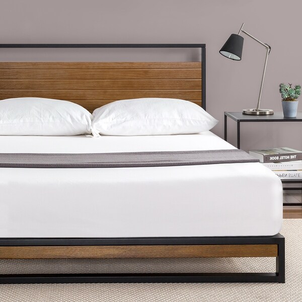 Shop Carbon Loft Sollana Metal and Wood Platform Bed with ...