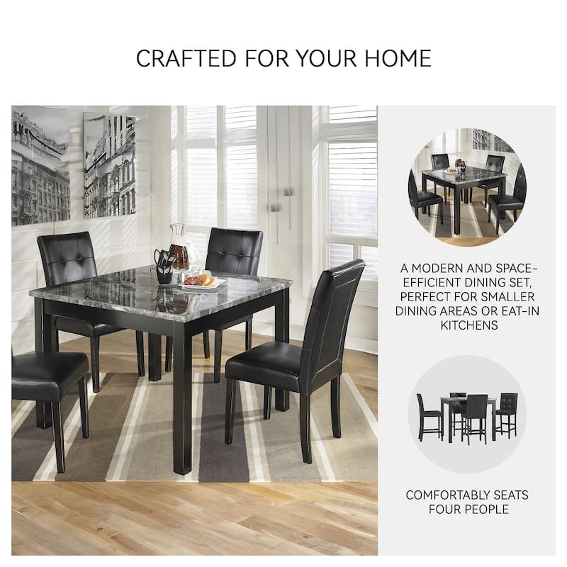 Maysville Square Black/ Grey 5-piece Dining Room Set