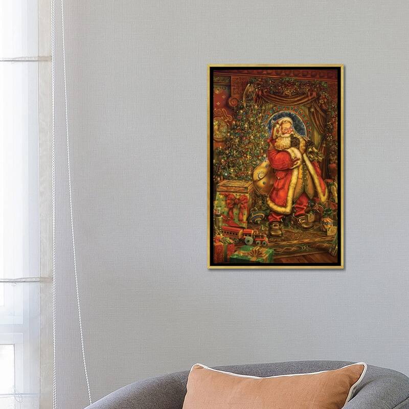 iCanvas "Christmas Presence" by Myles Pinkney Framed Canvas Print