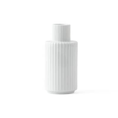 Lyngby Porcelæn Candle Holder, White - H: 4.3"