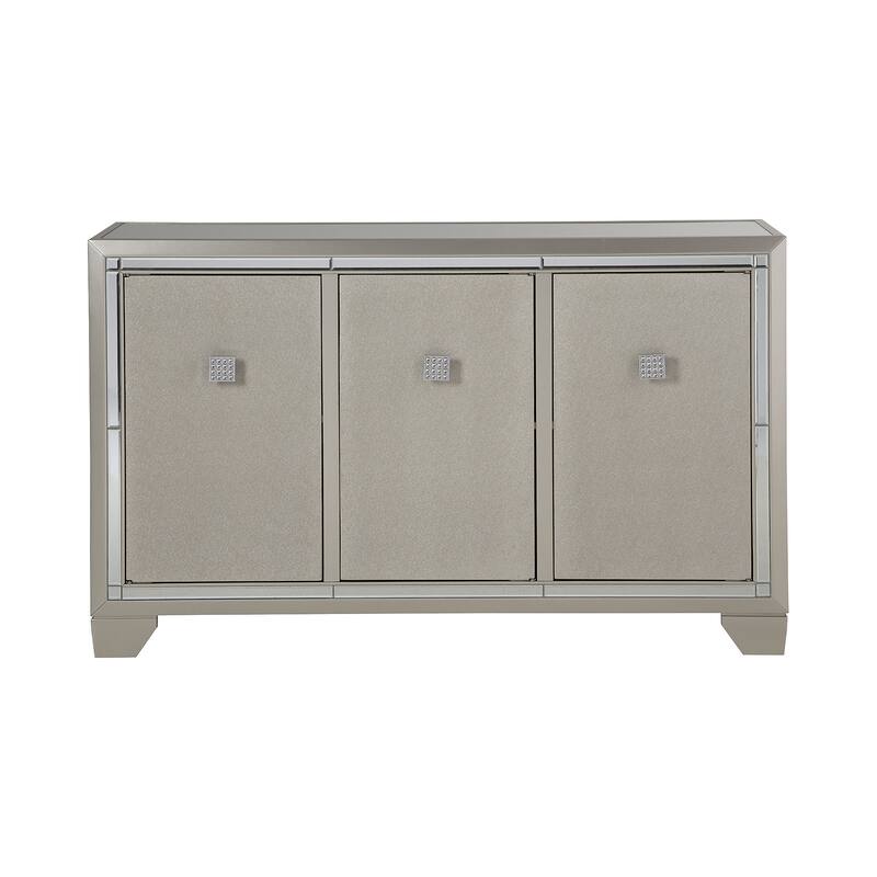 Signature Design by Ashley Chaseton Silver Accent Cabinet - 54"W x 16"D x 34"H