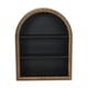 preview thumbnail 5 of 8, Mireza Ornate Framed Black & Gold 3 Tier Wooden Wall Shelf