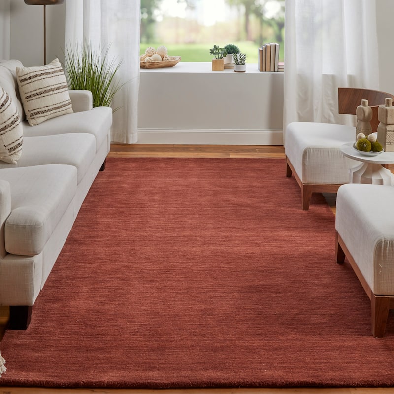Grand Bazaar Celano Hand Woven Solid Modern Area Rug
