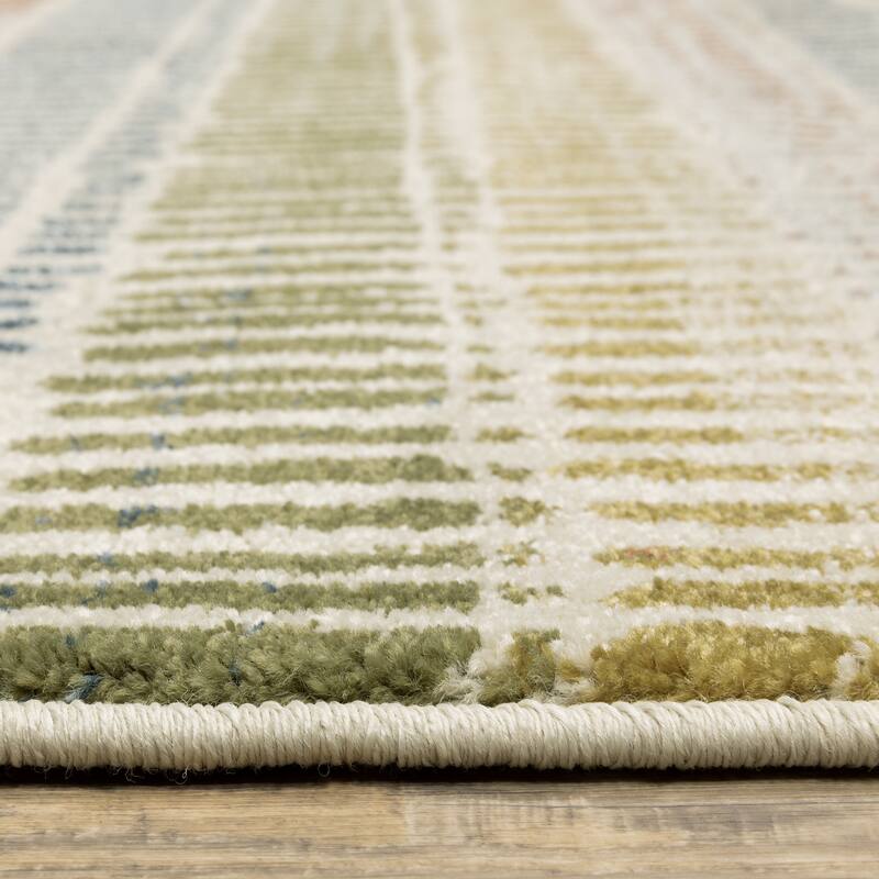 Style Haven Bassel Distressed Striped Ivory/ Multi Indoor Area Rug