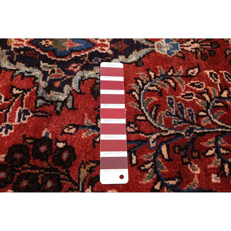 ECARPETGALLERY Hand-knotted Anadol Dark Red Wool Rug - 3'5 x 10'2