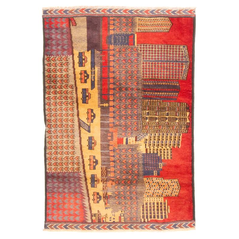 ECARPETGALLERY Hand-knotted Teimani Dark Blue Wool Rug - 2'11 x 4'4