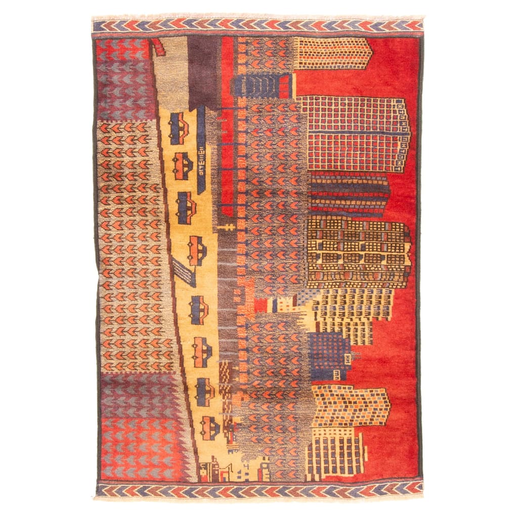 ECARPETGALLERY Hand-knotted Teimani Dark Blue Wool Rug - 2'11 x 4'4