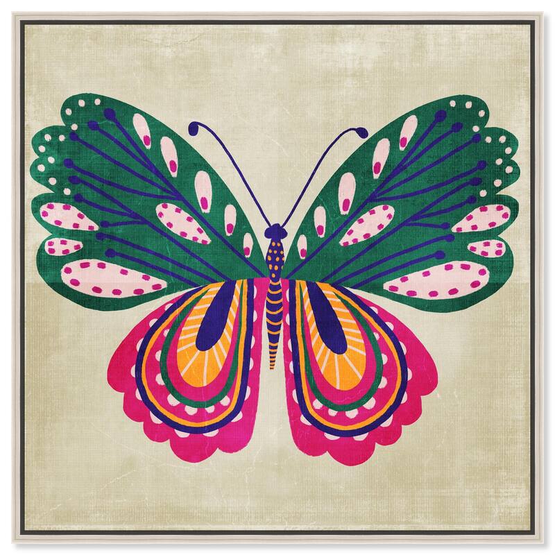 Butterfly Wings Canvas by Art Remedy - Silver - 30" x 30"