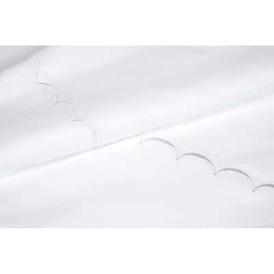 Home Sweet Home Collection 600TC Cotton Scallop Embroidery Sheet Set & Pillowcases