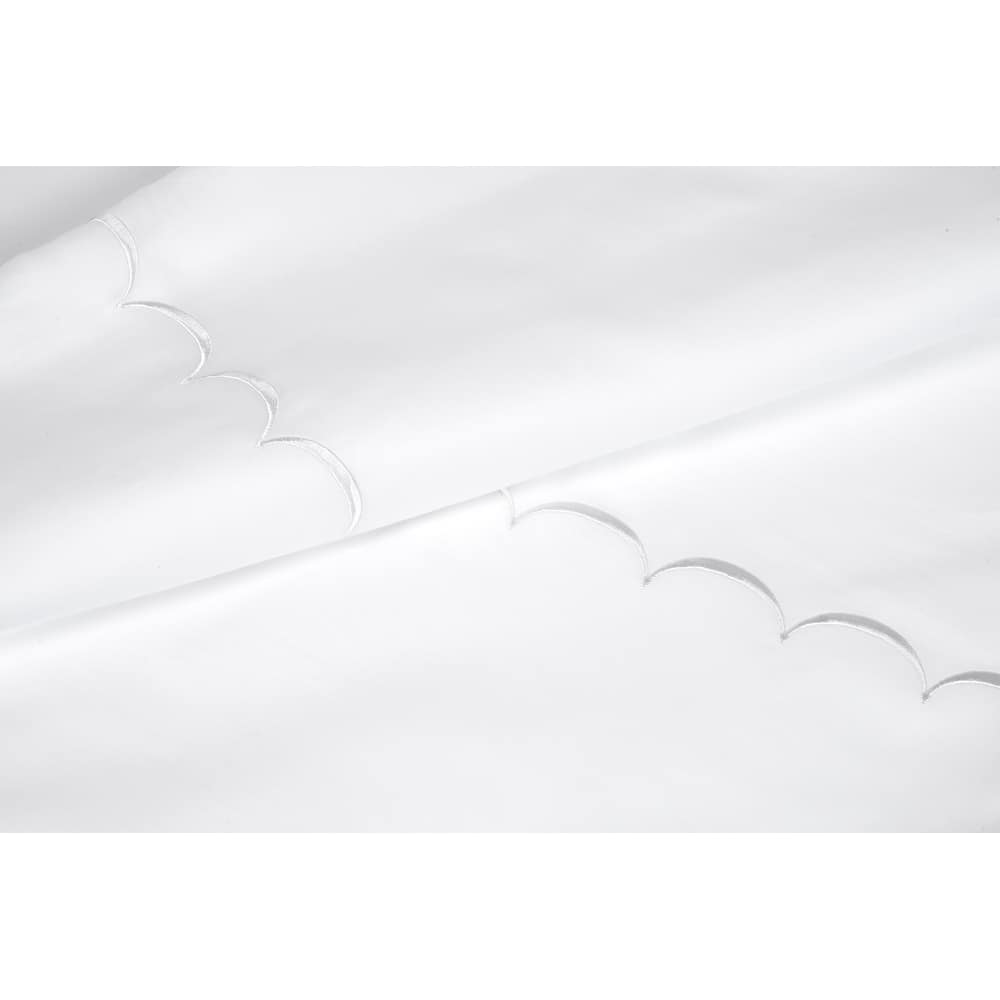 Home Sweet Home Collection 600TC Cotton Scallop Embroidery Sheet Set & Pillowcases