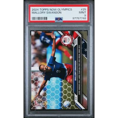 Mallory Swanson 2024 Topps Now Olympics USA Gold Medal Soccer Card #25 Graded PSA 9 - 8'6" x 11'6"