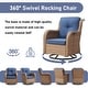 preview thumbnail 20 of 110, Pocassy 3-Piece Outdoor Swivel Bistro Set, Wicker Rocking Chairs