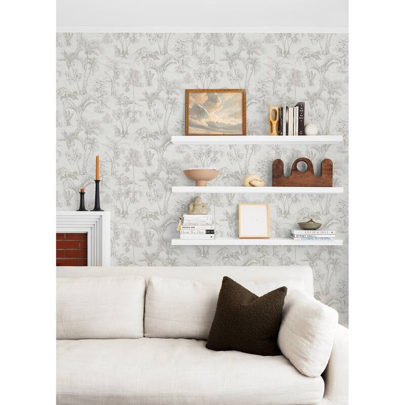 Advantage Zapata Off-White Trees Wallpaper - 20.9in x 396in x 0.025in - 20.9in x 396in x 0.025in