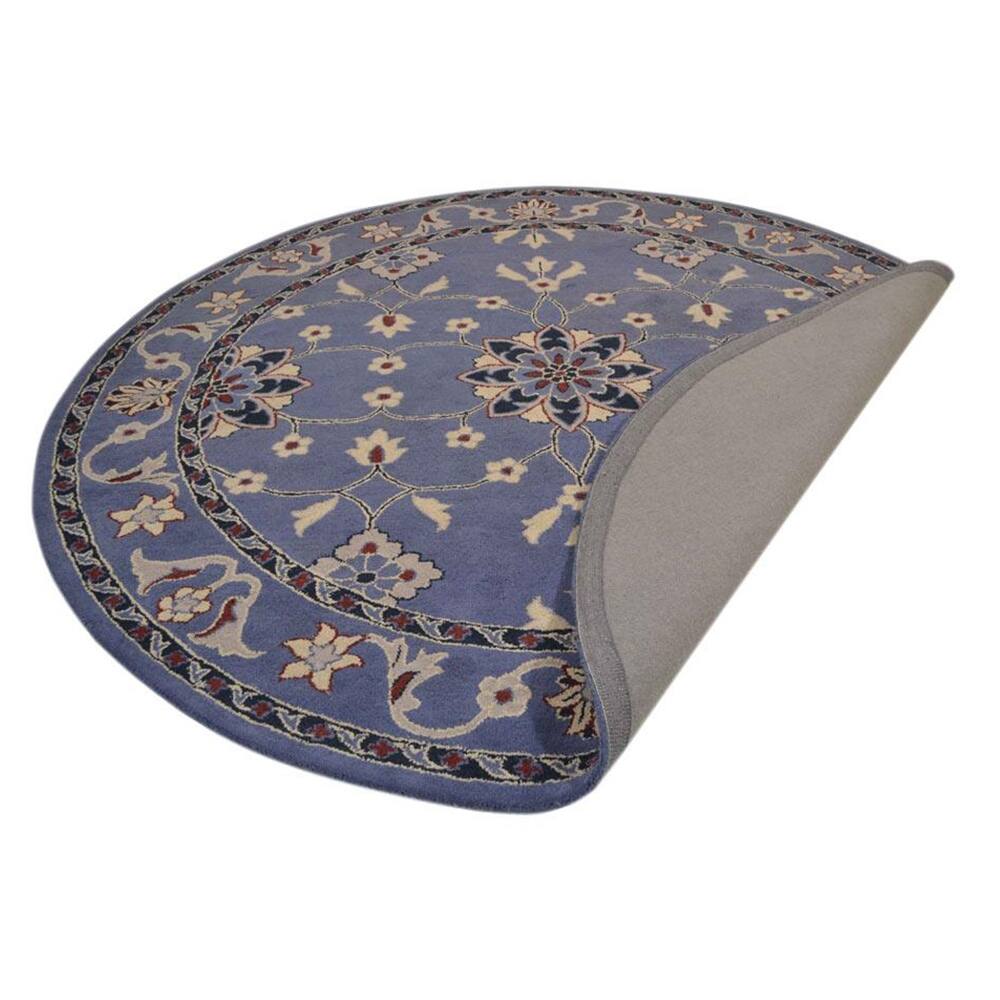 Hand Tufted Wool RoundArea Rug Oriental Blue K00630 6'x6'(Round