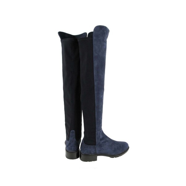blue suede boots womens