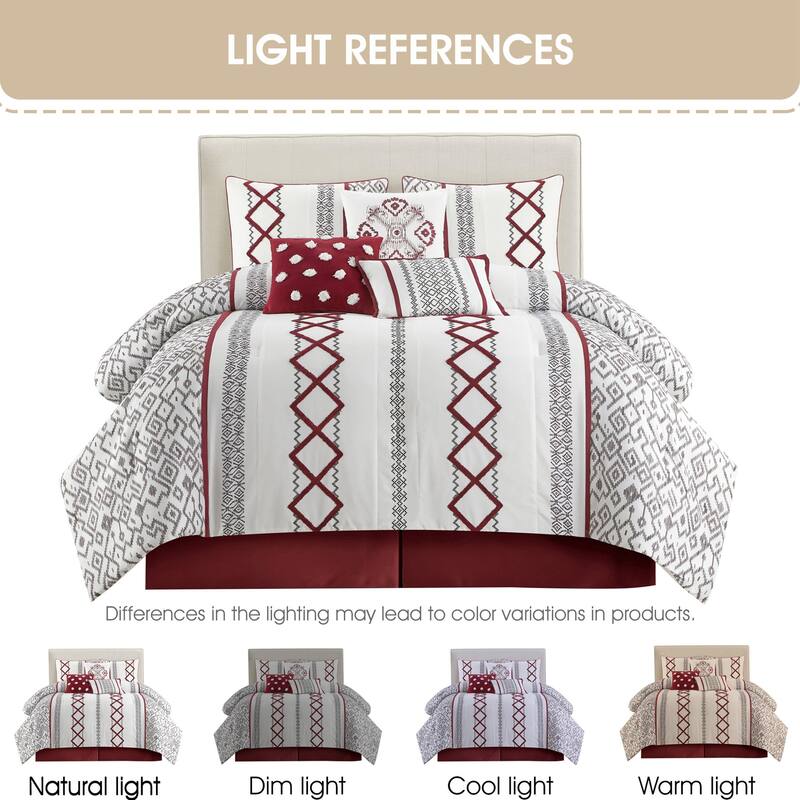 Nanshing Trina Embroidered 7-Piece Comforter Set