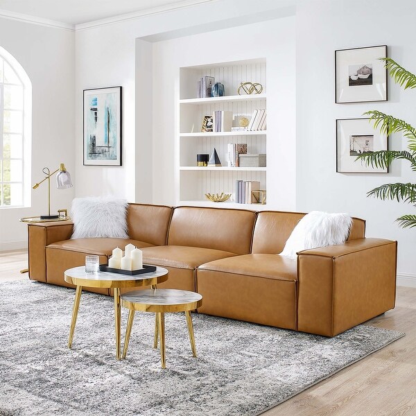 Restore Vegan Leather 3 Piece Sofa On Sale Bed Bath Beyond