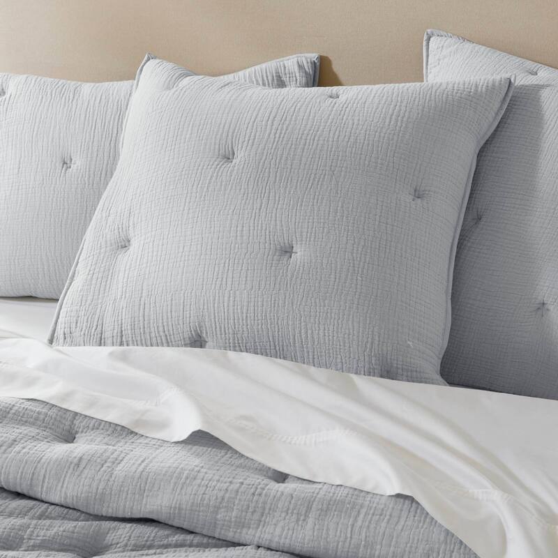 Harbor House Breeze Cotton Gauze Embroidered Quilt Set