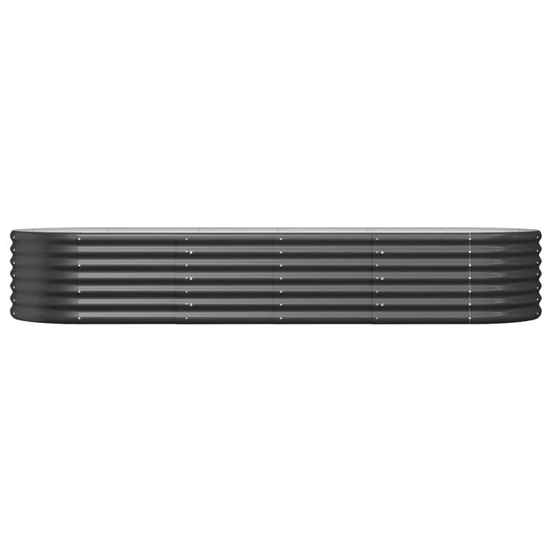 vidaXL Raised Garden Bed Raised Flower Bed Galvanized Steel Outdoor Planter