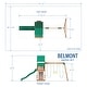 preview thumbnail 4 of 8, Backyard Discovery Belmont Cedar Wood Swing Set, Slide, Play Deck - 17'7" x 7'3"