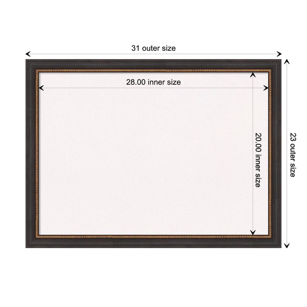 Ashton Black Wood Framed White Corkboard Bulletin Board, Organization Board, Pin Board