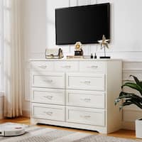 9 drawer long dresser with antique handles - Bed Bath & Beyond - 38949310