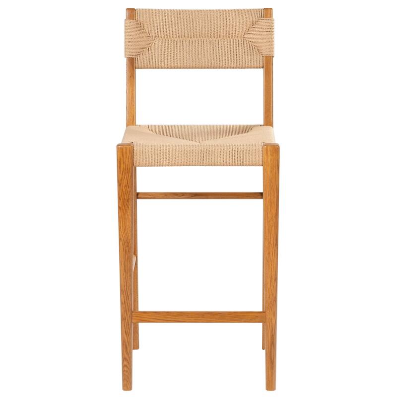 SAFAVIEH Couture Cody Rattan Counter Stool - 17"W x 20"D x 39"H