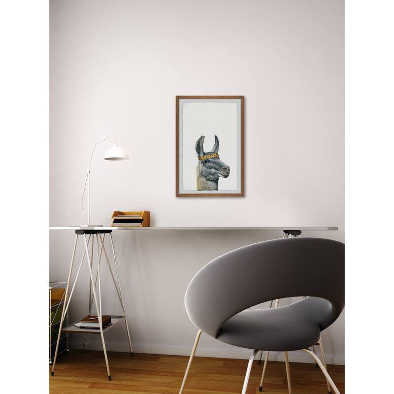Llama Bandana III Framed Wall Art, Elegant Home Touch - Sophisticated Artwork for Refined Décor
