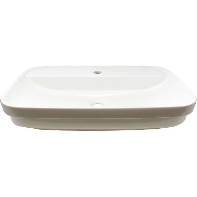 WS Bath Collections Tribeca 23-3/5" Ceramic Vessel Bathroom Sink