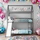 preview thumbnail 2 of 24, Twin Over Twin Bunk Bed with Slide, House Bed with Slide,Maximized Space Saving