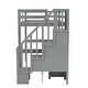 preview thumbnail 30 of 32, Twin Size Loft Bed Frame with Built-in Desk and Double Storage Drawers