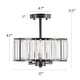 preview thumbnail 7 of 17, CO-Z 12" Modern 3-Light Crystal Semi Flush Mount Chandelier with Drum Shade