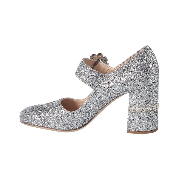 miu miu glitter mary jane pumps