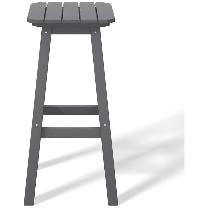 Polytrends Laguna Hdpe All Weather Outdoor Patio 29" Square Bar Stool