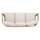 preview thumbnail 7 of 17, Christopher Knight Home - Outdoor Acacia Wood 3-Seater Sofa with Cushions