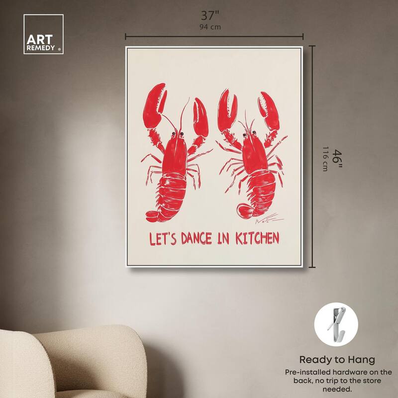 Let's Dance In Kitchen Canvas by Art Remedy