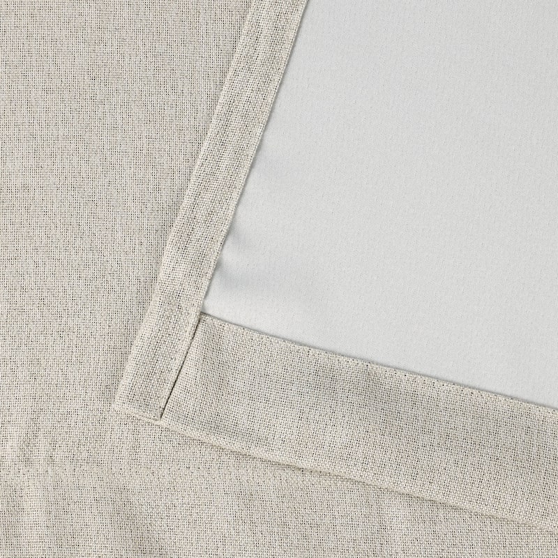 Superior Linen Washable Room Darkening Curtains, Set of 2 Panels