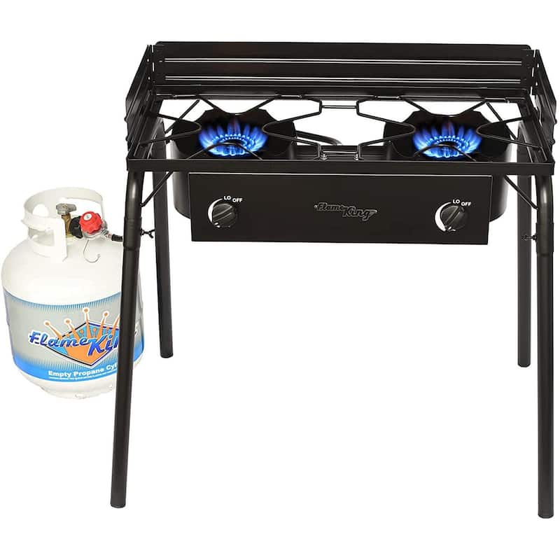 Flame King 200,000 BTU Heavy Duty Portable Propane 2-Burner Gas Stove