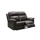 Thumbnail 7, Abbyson Braylen 2 Piece Top Grain Leather Manual Reclining Sofa and Loveseat Set. Changes active main hero.