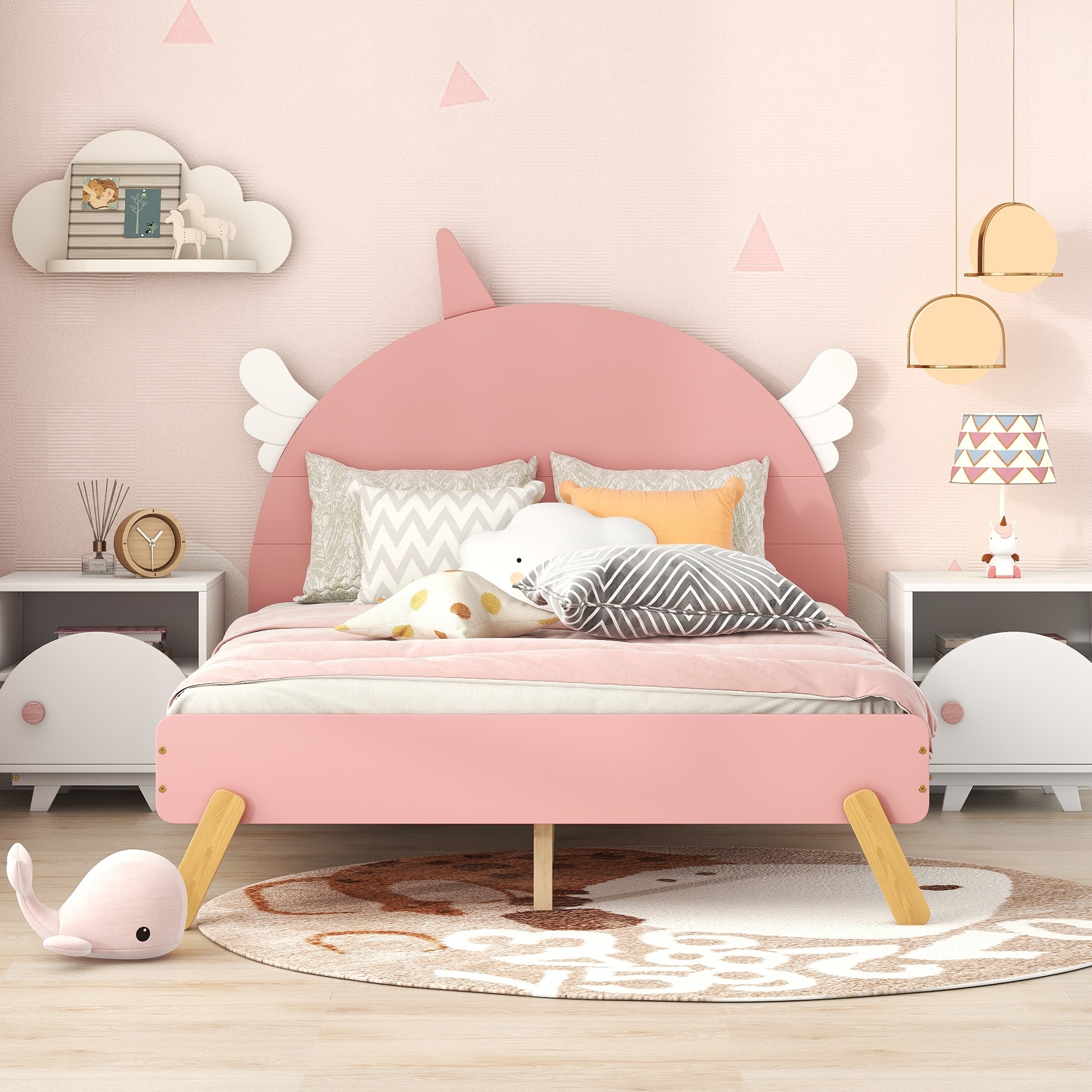 Full size headboard outlet for little girl
