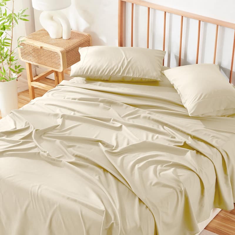 Clara Clark Premium Bamboo Blend Fitted Sheet Set