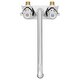 preview thumbnail 8 of 15, Commercial Wall Mount Sink Faucets 4in Center w Swivel Spouts NSF