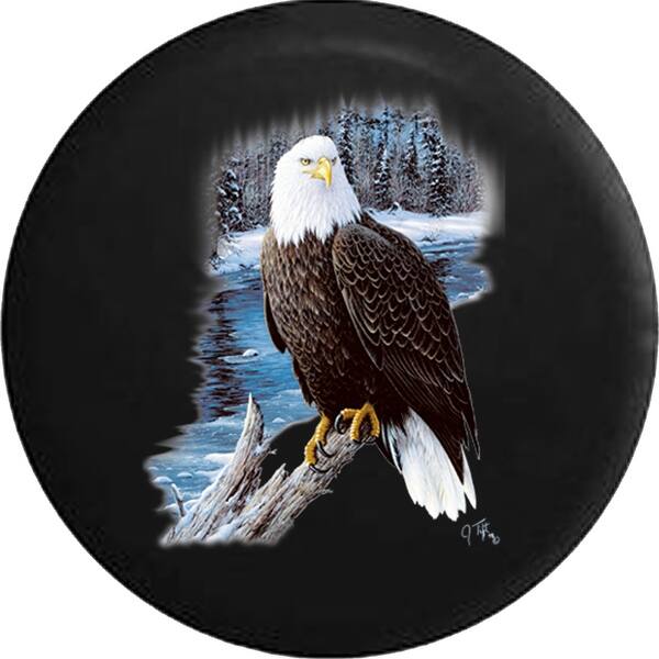 Shop Black Friday Deals On Spare Tire Cover American Eagle On Tree Branch At The Lake On Sale Overstock 31833853