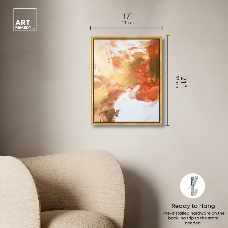 Golden Yellow Citrus Burst I Canvas by Art Remedy